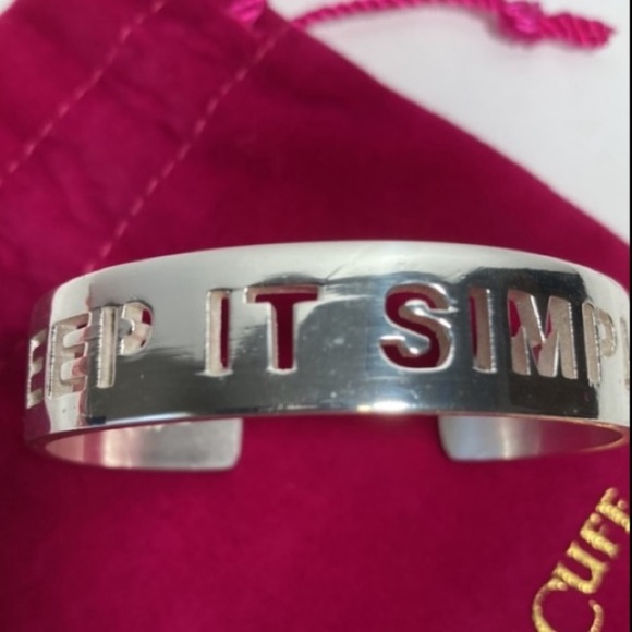 Rustic Cuff Keep It Simple Cut Out Silver Tone Bangle Bracelet - Picture 2 of 6